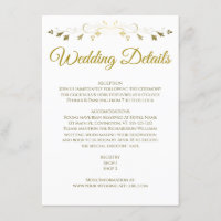 Gold Filigree Border Elegante Hochzeitsdetails
