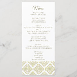 Gold Filigree Menu Card Menükarte