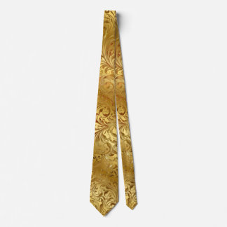 Gold Filigree Metallic Look Krawatte