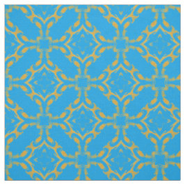 Gold Filigree und Türkis Muster Stoff