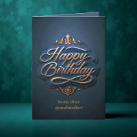 Gold Filigree Wirbel und Elegantes Script Geburtst