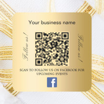 Gold Firmenname qr Code Facebook