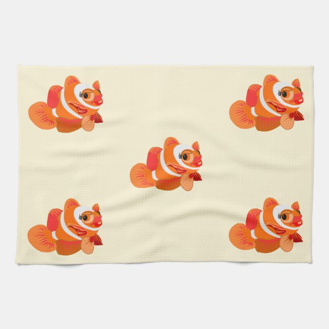 Gold Fish Kitchtuch Geschirrtuch (Horizontal)