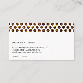 Gold Flake Polka Dots (weiß) Visitenkarte