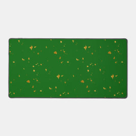 Gold Flakes auf Smarald Green Schreibtischunterlage