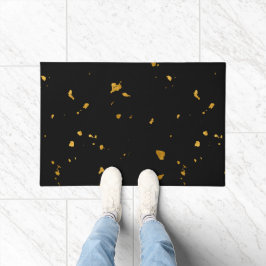 Gold Flakes Black Fußmatte