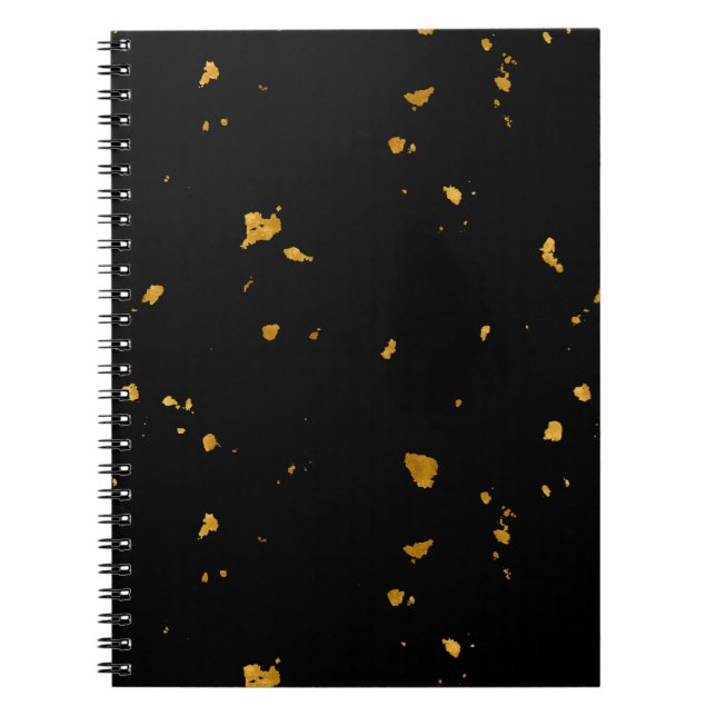 Gold Flakes Black Notizblock (Vorderseite)