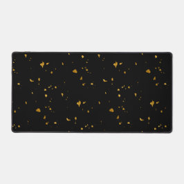 Gold Flakes Black Schreibtischunterlage