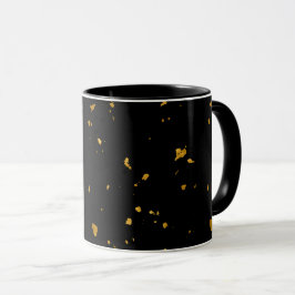 Gold Flakes Black Tasse