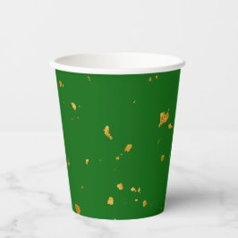 Gold Flakes und Emerald Green Pappbecher