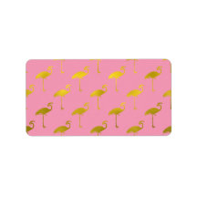 Gold Flamingo Imitate Metallic Foil Tropischer Fla