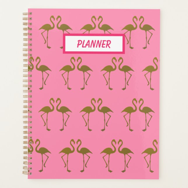 Gold Flamingo Planer (Vorderseite)