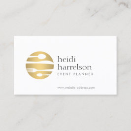 Gold-Flatware-Logo für Veranstaltungsplaner, Cater Visitenkarte