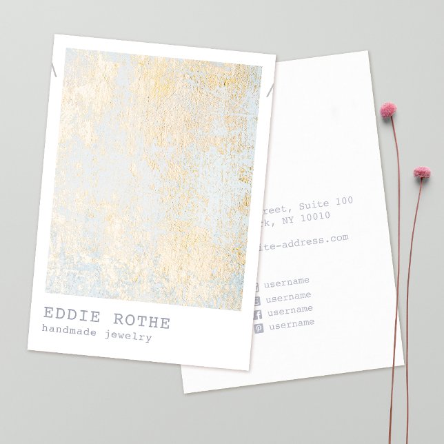 Gold Flecks Necklle Display Business Card Visitenkarte (Von Creator hochgeladen)