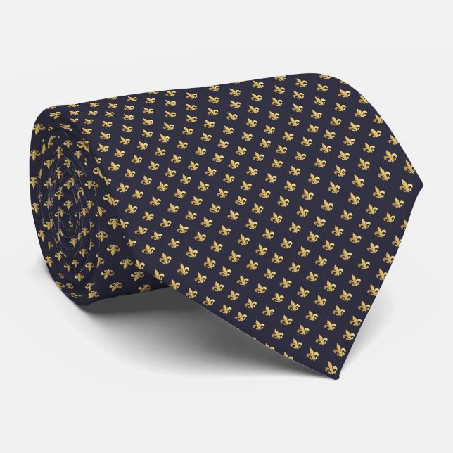 Gold Fleur De Les Krawatte (Gerollt)