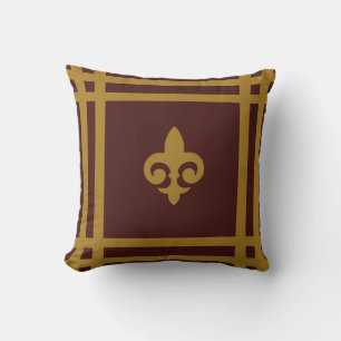 Gold Fleur-de-lis Kissen