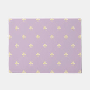 Gold Fleur-de-Lis Lilac 18x24 Fußmatte
