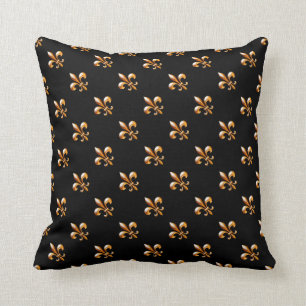 Gold Fleur de Lis New Orleans Kissen