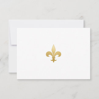 Gold Fleur-de-Lis Note Card Dankeskarte