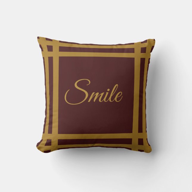 Gold Fleur-de-lis Personalisiert Reversible Kissen (Vorderseite)
