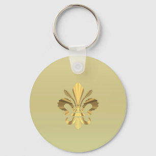 Gold Fleur de Lys Schlüsselanhänger