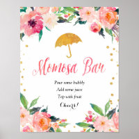 Gold Floral April Dusche Momosa Bar