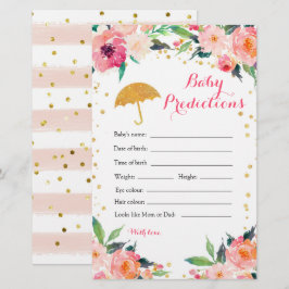 Gold Floral April Duwers Baby Predictions Spiele