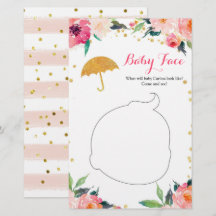 Gold Floral April Duwers Baby Showers Baby Face