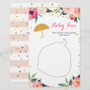 Gold Floral April Duwers Baby Showers Baby Face