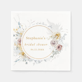 Gold Floral Brautparty Serviette