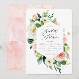 Gold Floral Bridal Dusche Einladung Girl
