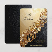 Gold Floral Embellishments Detail Enclosure