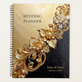 Gold Floral Embellishments Planner Planer