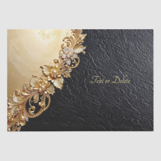 Gold Floral Embellishments Tissue Paper Seidenpapier