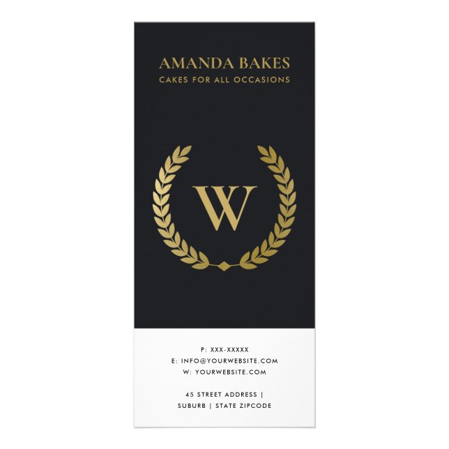 GOLD FLORAL LAUREL WREATH - ERSTER PREISSERVICE WERBEKARTE (Hinten)
