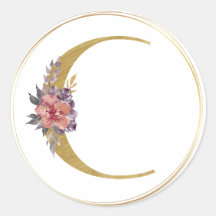 Gold Floral Letter C Monogram Siegel