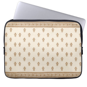 Gold Floral Pattern Laptopschutzhülle