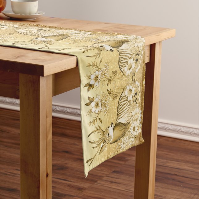 Gold Floral Rentier Tischläufer (Beispiel)