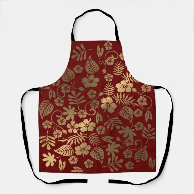 Gold-Floral-Schürze Schürze (Vorderseite)