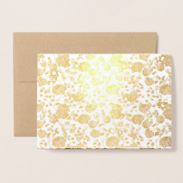 Gold Floral Star von David Kraft Papier Luxury Gro Folienkarte