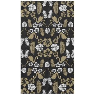 Gold Floral Tropical Gemustert Tischdecke