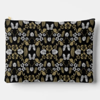 Gold Floral Tropical Gemustert