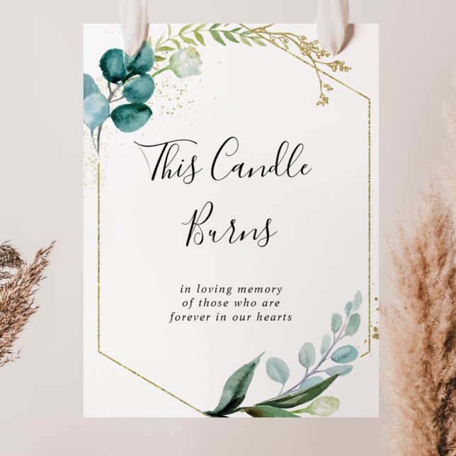 Gold Floral Tropical Green Diese Kerze Burns Zeich Poster (Von Creator hochgeladen)