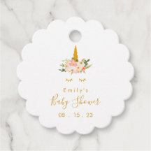 Gold Floral Unicorn Kinderdusche