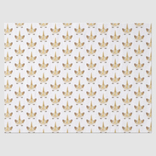 Gold Floral Unicorn Seidenpapier