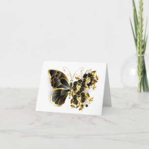 Gold flower Butterfly with Black Orchid