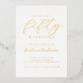 Gold Foil 50 and Fabulous Folieneinladung