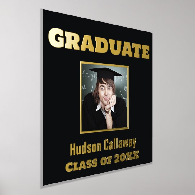 Gold Foil Abschluss Poster Dein Foto (Ablage )