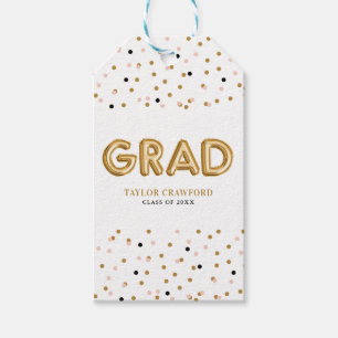 Gold Foil Balloon   Confetti Dots Abschluss Geschenkanhänger
