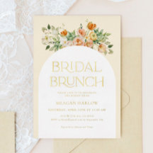 GOLD FOIL Boho Floral Brunch Einladung